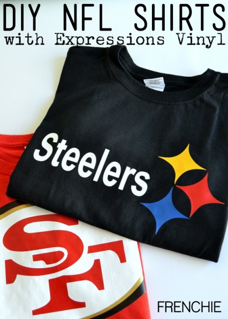 DIY NFL Shirts with Expressions Vinyl and $100 giveaway on seelindsay.com #VinylNFL