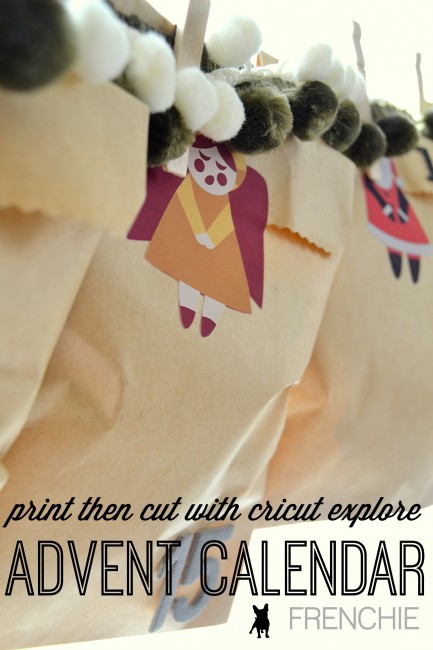 Create a custom advent calendar with your Cricut Explore by using the Print then Cut feature on seelindsay.com | #designspacestar | #cricut | #cricutexplore