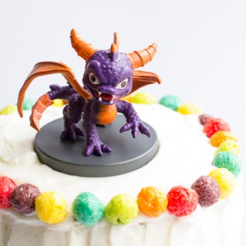 Create this homemade funfetti cake using General Mills Trix cereal.