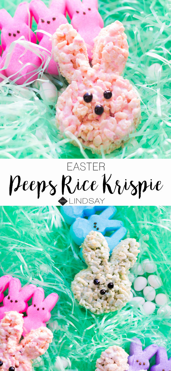 Peeps rice krispie treats recipe Pinterest Create your own Peeps Rice Krispie Treats in the shape of actual Peeps! This Peeps Easter Recipe is sure to be a crowd pleaser and perfect for any Easter Dessert. #easterrecipe #peepsrecipe #peepsricekrispietreats #peepsdessert #easterdessert #ricekrispietreats