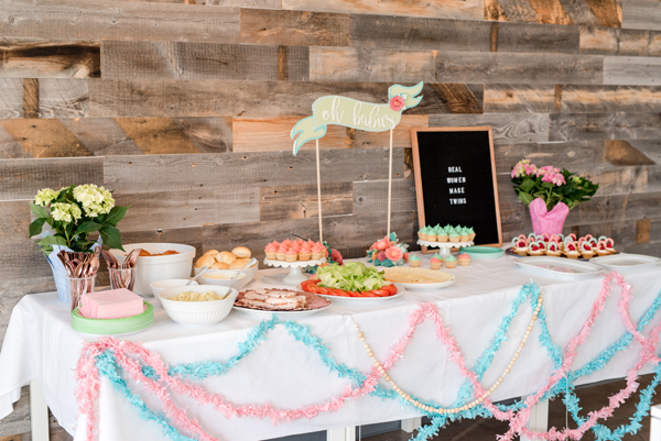 baby shower table with cricut