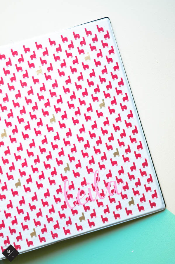 Create a customized binder using vinyl