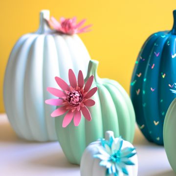 Create your own Cactus Pumpkins using your Cricut Maker and pumpkins from Oriental Trading
