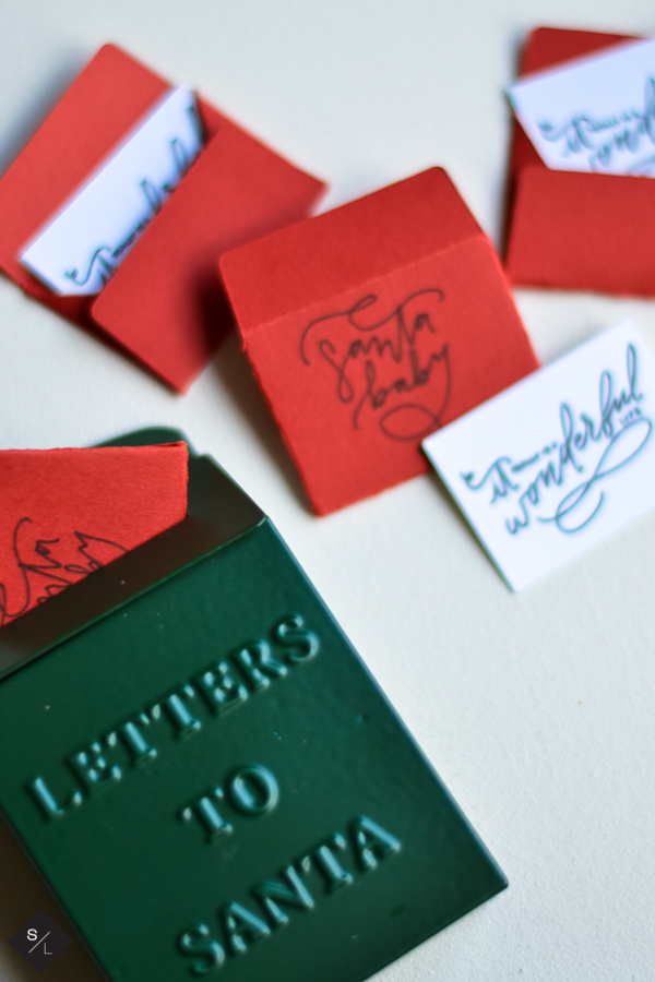 Mini Santa letters to put in your Magnolia ornament. These are the cutest ornaments you've ever seen.