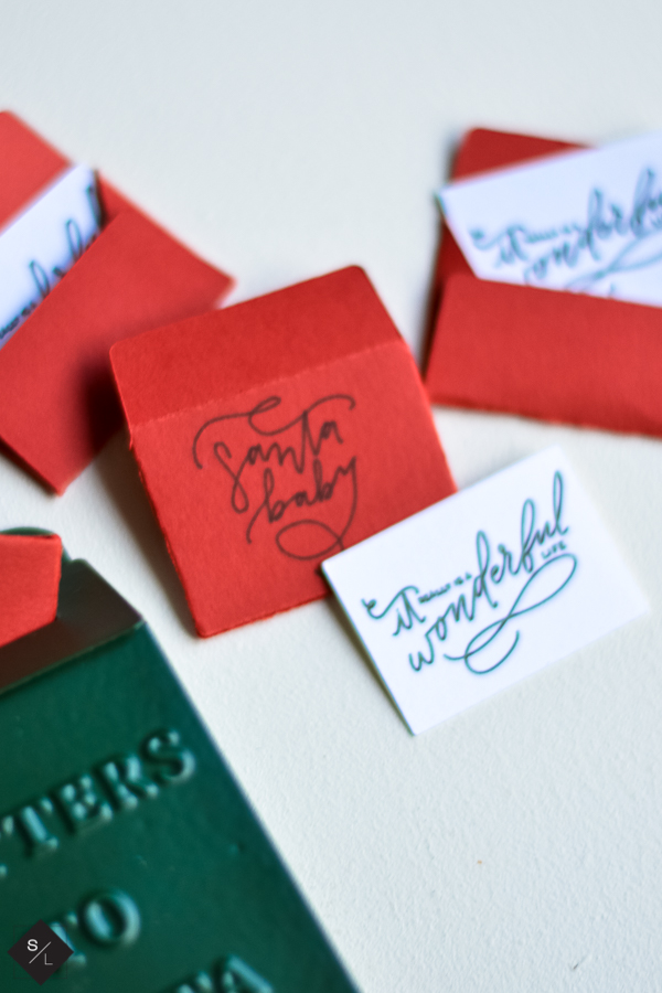 Mini Santa letters to put in your Magnolia ornament. These are the cutest ornaments you've ever seen.