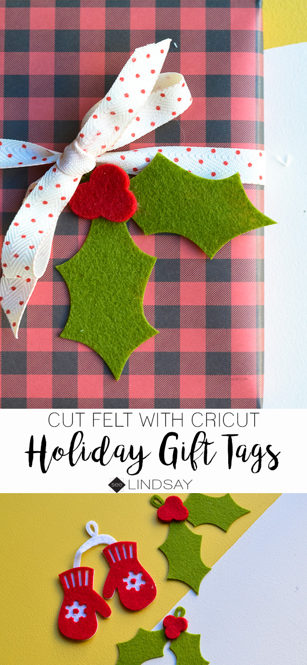 Cut felt with your Cricut Maker and make Holiday Gift Tags