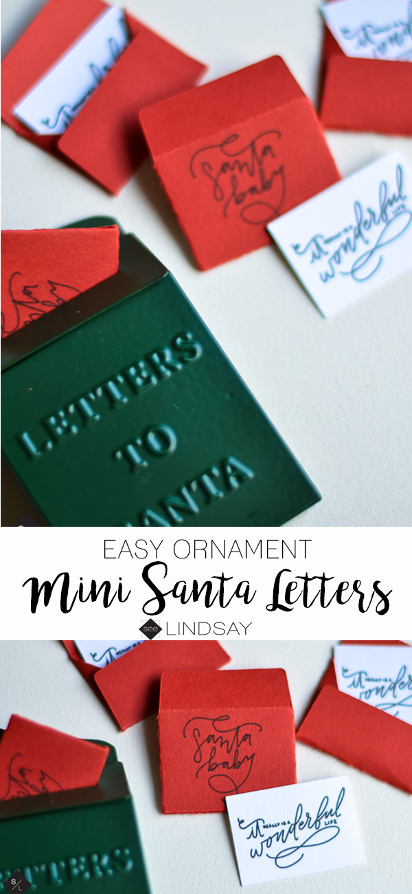Mini Santa letters to put in your Magnolia ornament. These are the cutest ornaments you've ever seen.