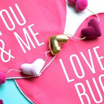 DIY Valentine Place Mats customized with Cricut.