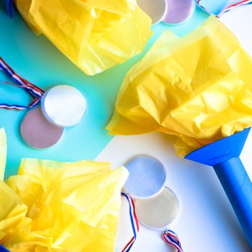DIY Kids Olympic Torch Craft. Use these craft kits from Oriental Trading and throw the funnest Olympic party of your life!