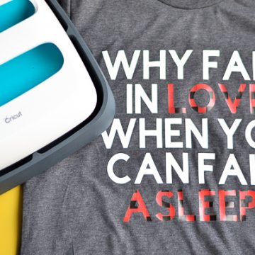 Create this DIY Pajama Shirt using your Cricut and heat transfer vinyl from Happy Crafters