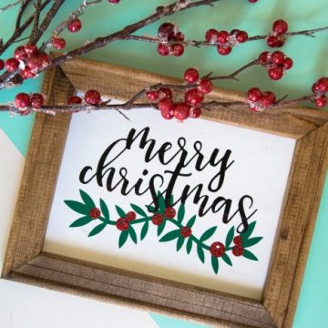 Create the perfect holiday Cricut reverse canvas. Use your iron or your EasyPress to make the best holiday reverse canvas. #cricutmade #cricut