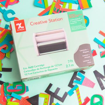 Create your own DIY Alphabet Magnets using the Xyron Creative Station.