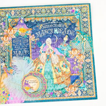 graphic 45 midnight masquerade scrapbook page
