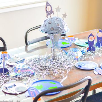 outer space party table