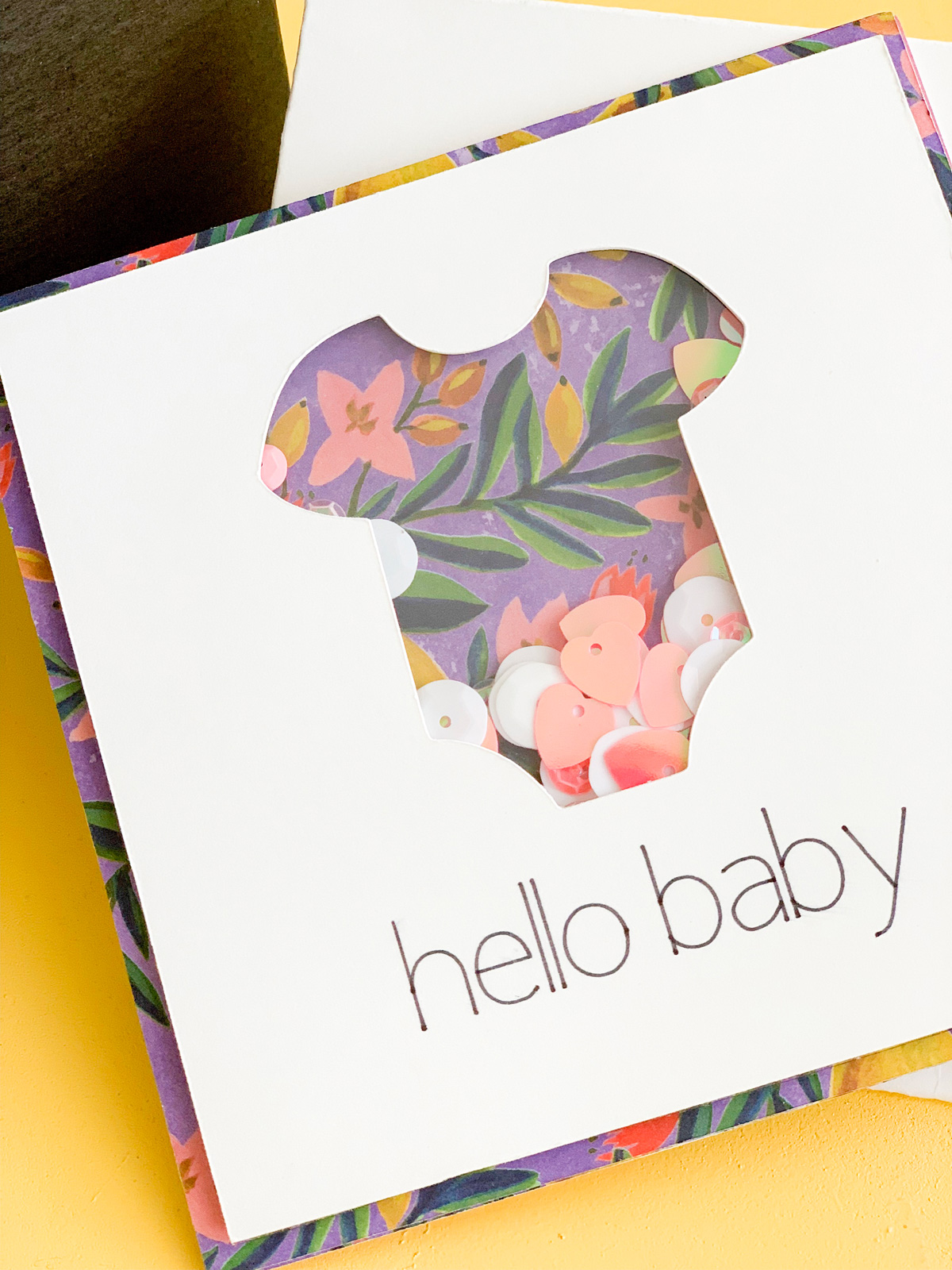 cricut baby shower card
