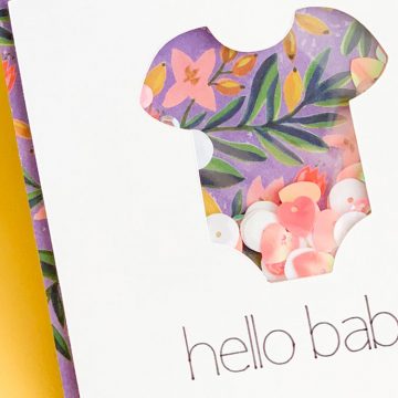 Hello Baby Shaker Card