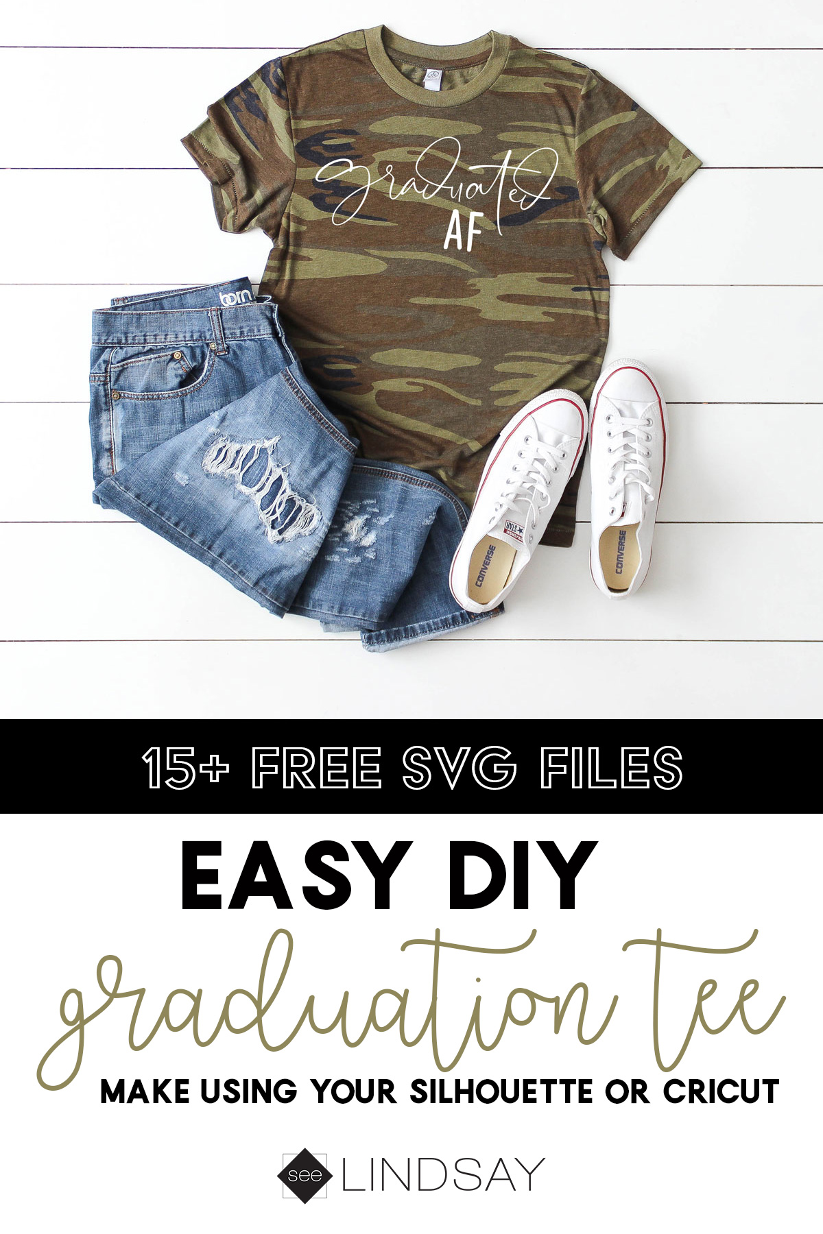 Graduated AF Tee with FREE SVG File