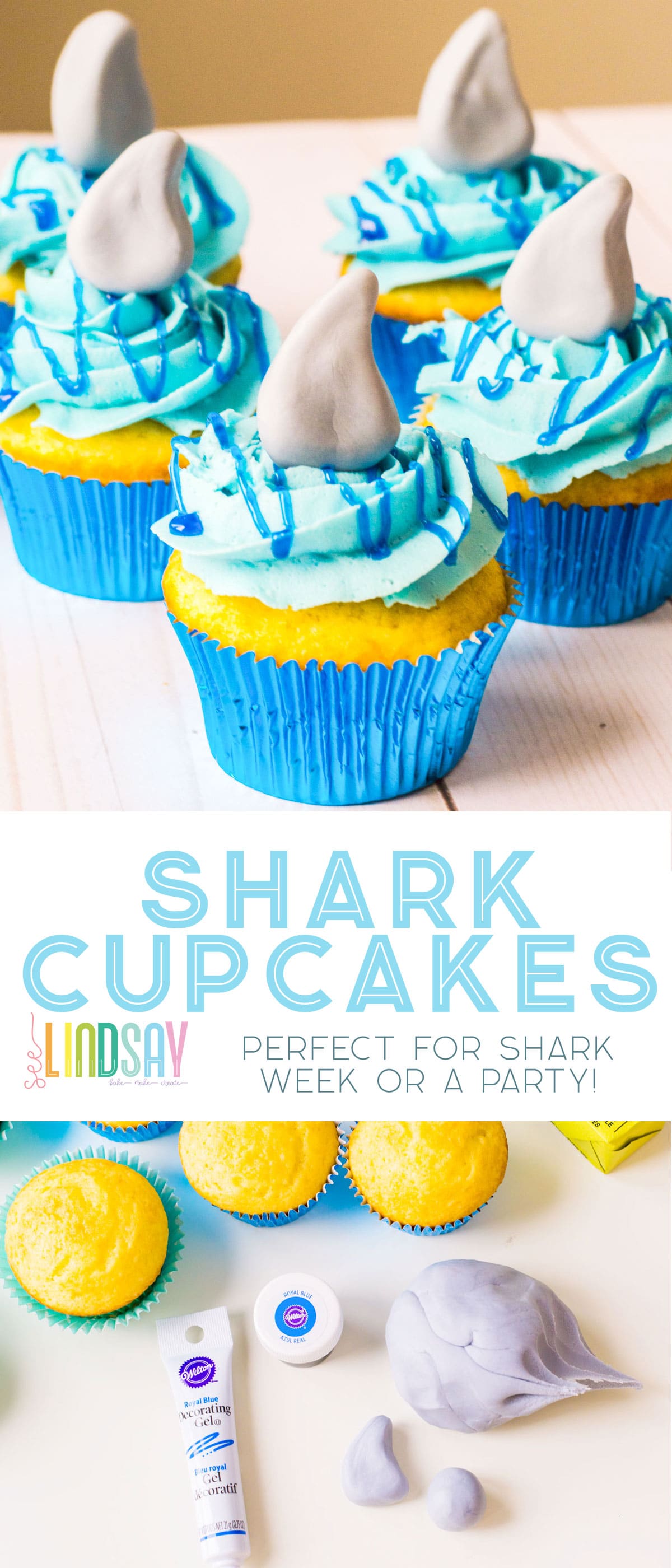 shark cupcakes