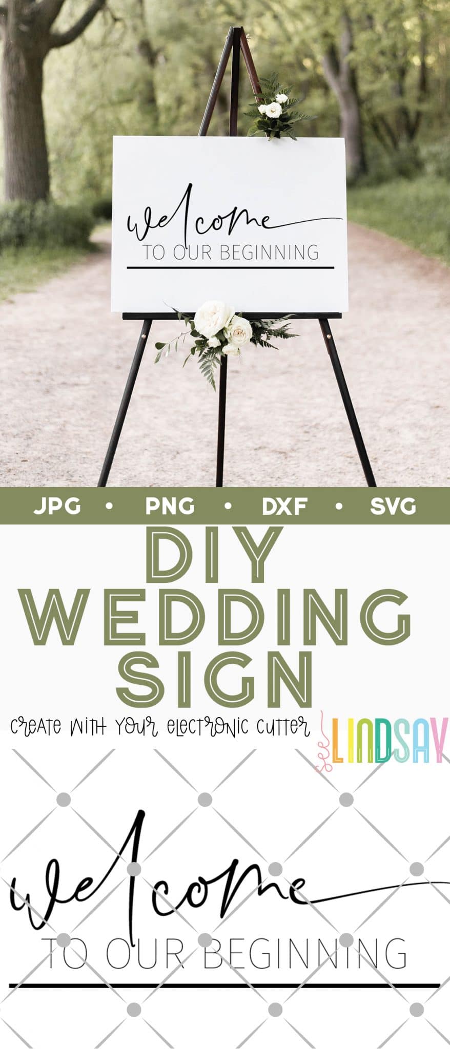 diy jumbo wedding sign 