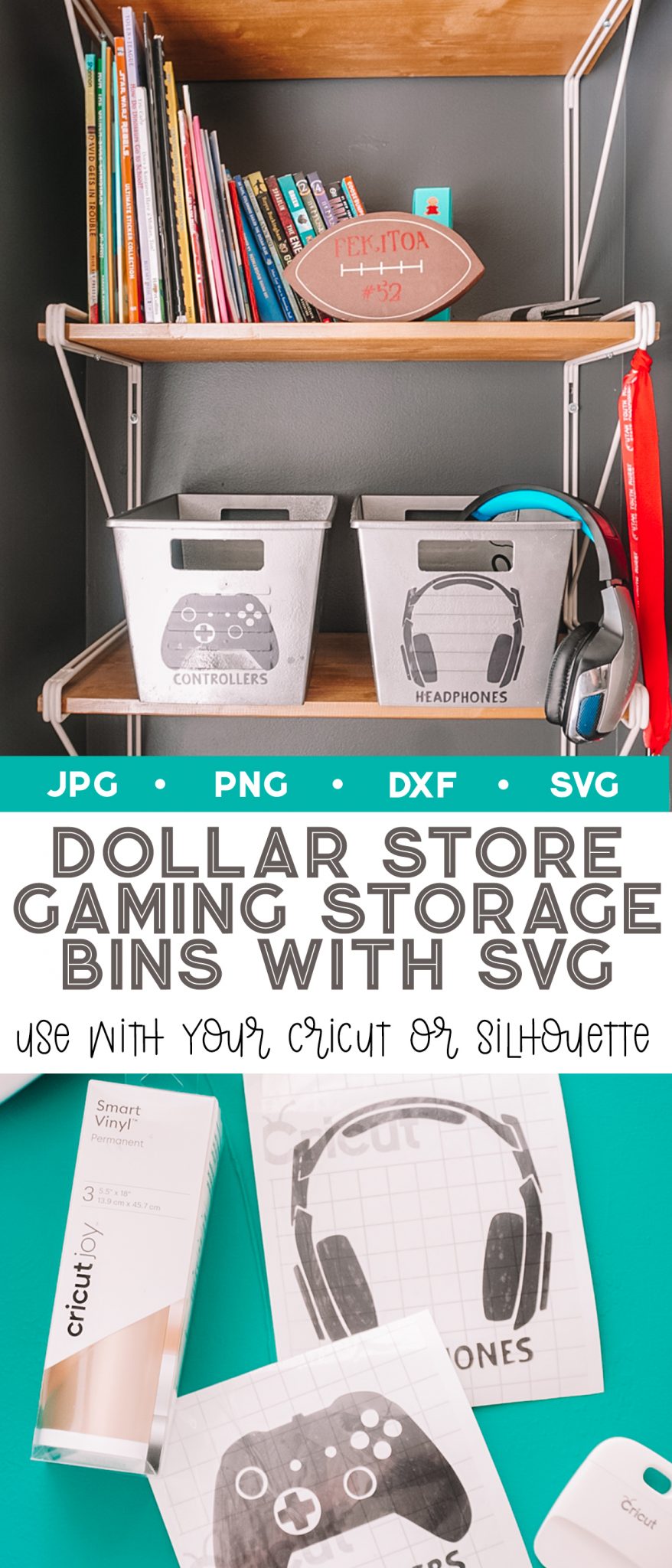 cricut dollar store organization 