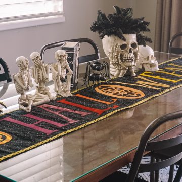 felt appliqué halloween table runner
