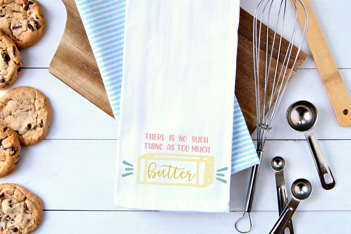 kitchen towel with iron on