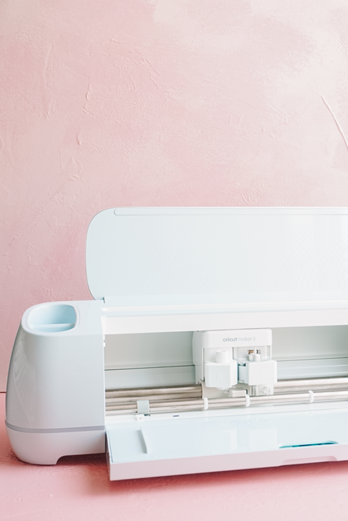 cricut maker 3 on pink backdrop